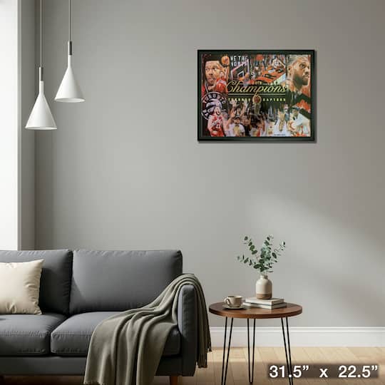 Toronto Raptors Framed Canvas 2019 Champs by Arrigo LE2019 31.5" x 22.5"
